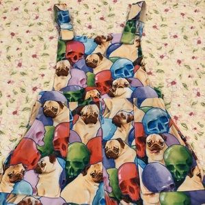 Black Milk x Lora Zombie pugs and skulls shortalls